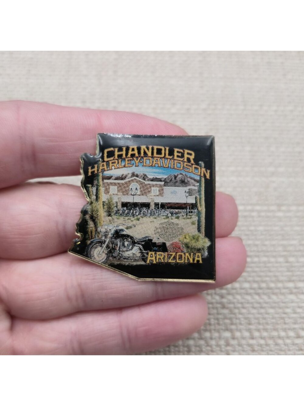 Chandler Harley-Davidson Arizona State Shaped Dealer Lapel Pin A8614